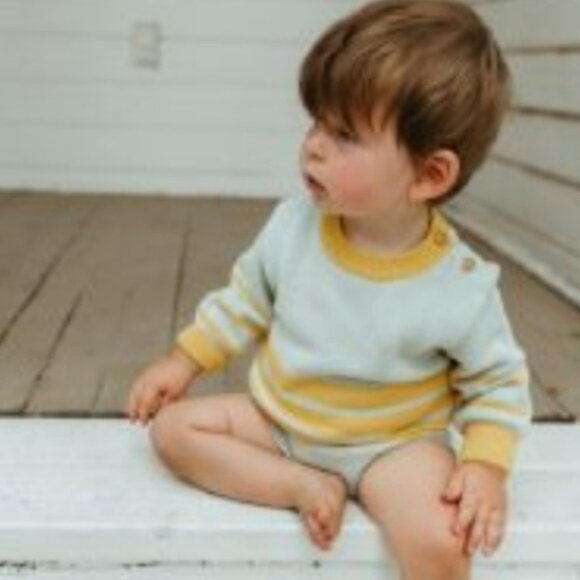 Fin & Vince Harbor Sweater Set - Seafoam/Mango 12-18m - Picture 2 of 9